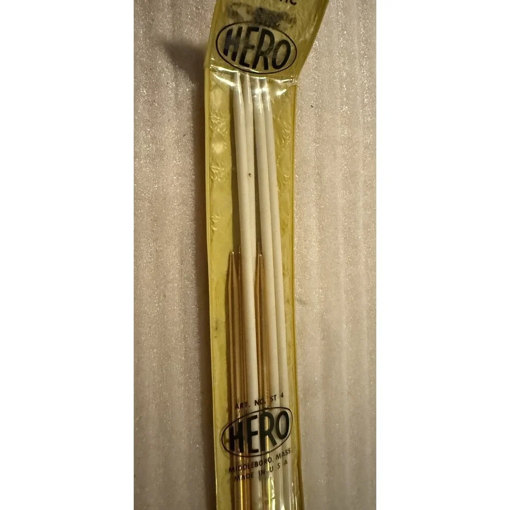 Vtg Scovill Hero Knitting Needles Size 5 10